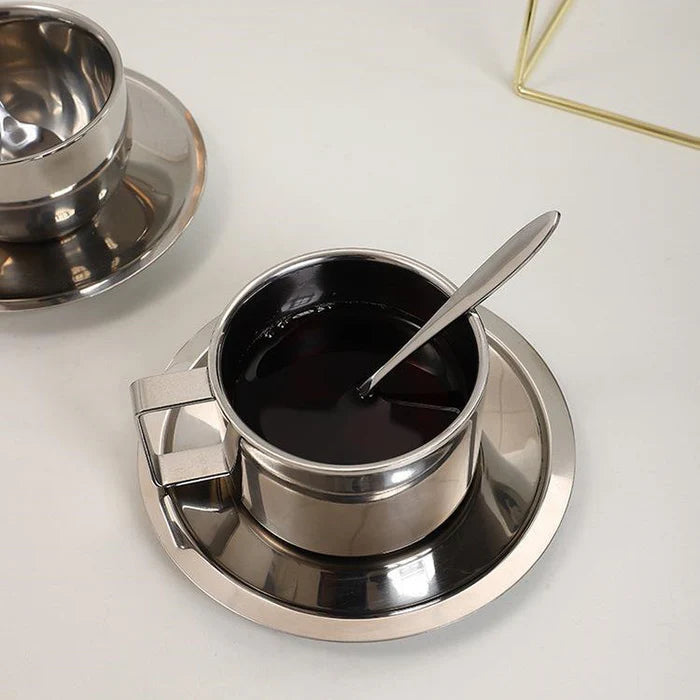 200ml Clarke Coffee Set – Cup and Matching Saucer on White Background