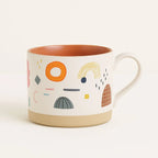 Bloomora stoneware mug with floral glazed design