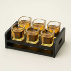 Compact design crystal shot glasses for strong liquor