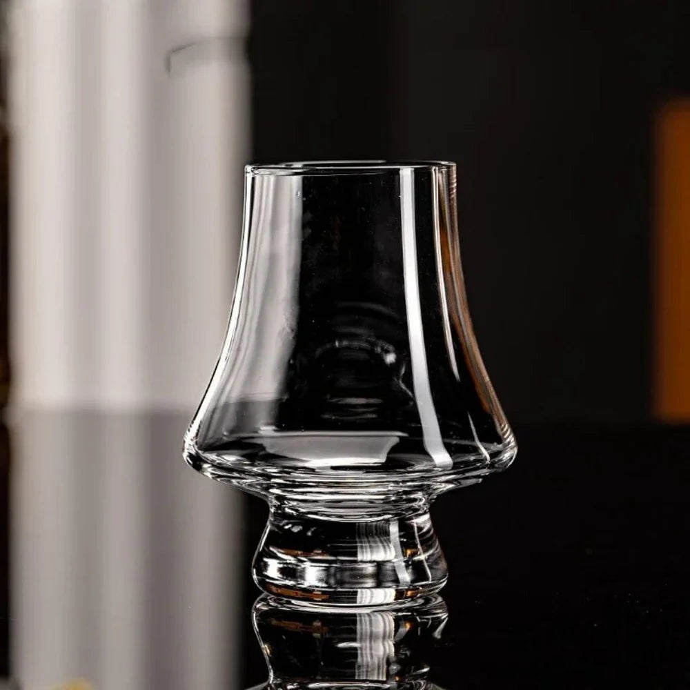 Crystal Tasting Glass Set – Single Glass with Optional Clear or Striped Design