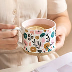 Durable ceramic coffee and tea mug 400ml capacity