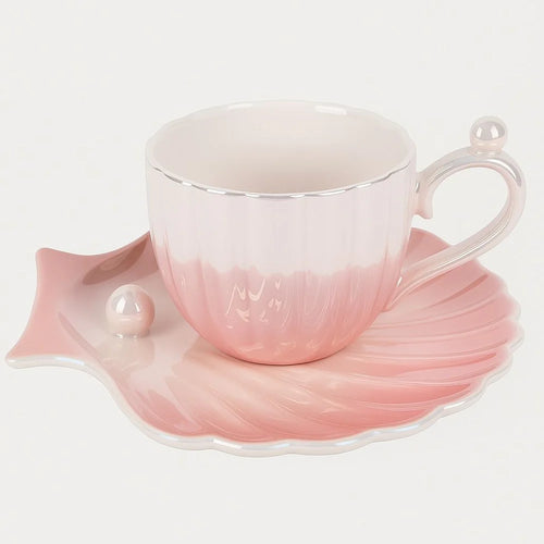 European porcelain coffee and tea set with pearl detail